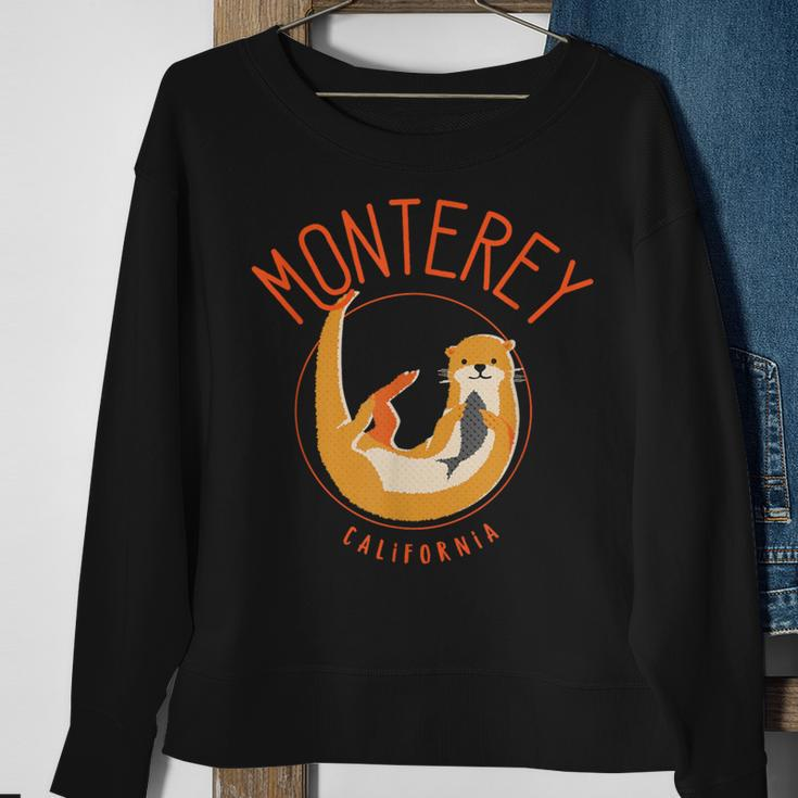 Monterey California Sea Otter Sweatshirt Gifts for Old Women