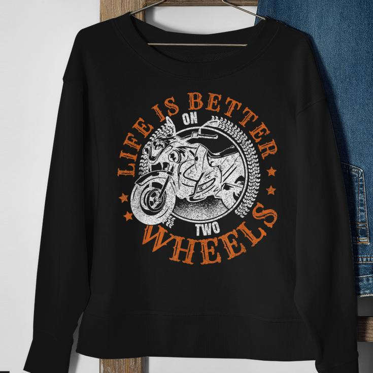 Motorcycle Biker Pride Motorcyclist Bike Rider Sweatshirt Gifts for Old Women