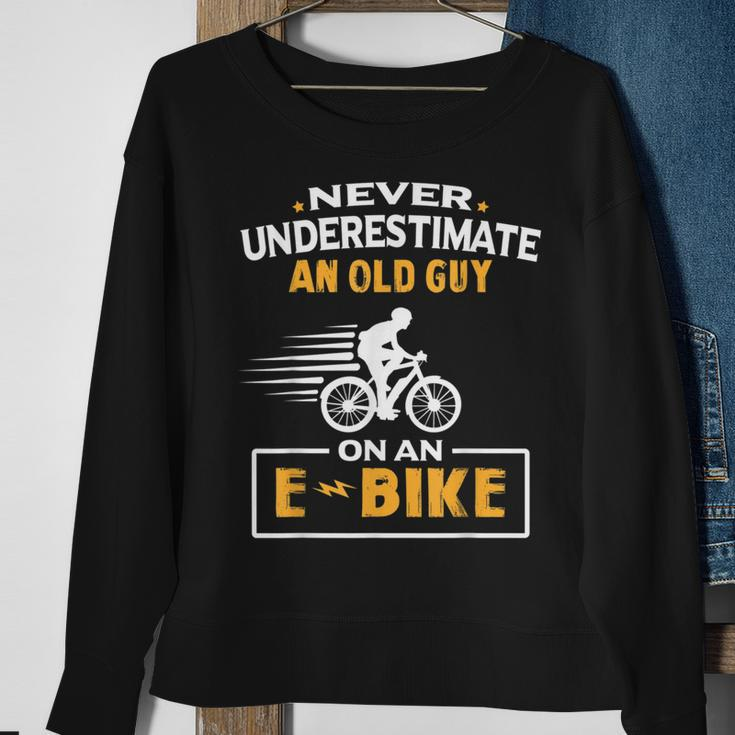 Mountain Bike Ebike Biker Dad Cyclist Gift Ebike Bicycle Gift For Mens Sweatshirt Gifts for Old Women