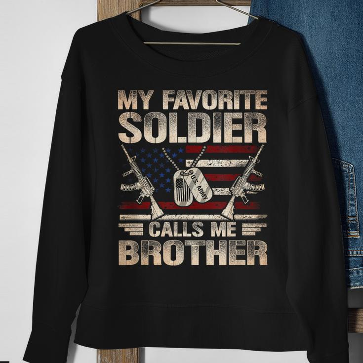 My Favorite Soldier Calls Me Brother Us Army Brother Sweatshirt Gifts for Old Women