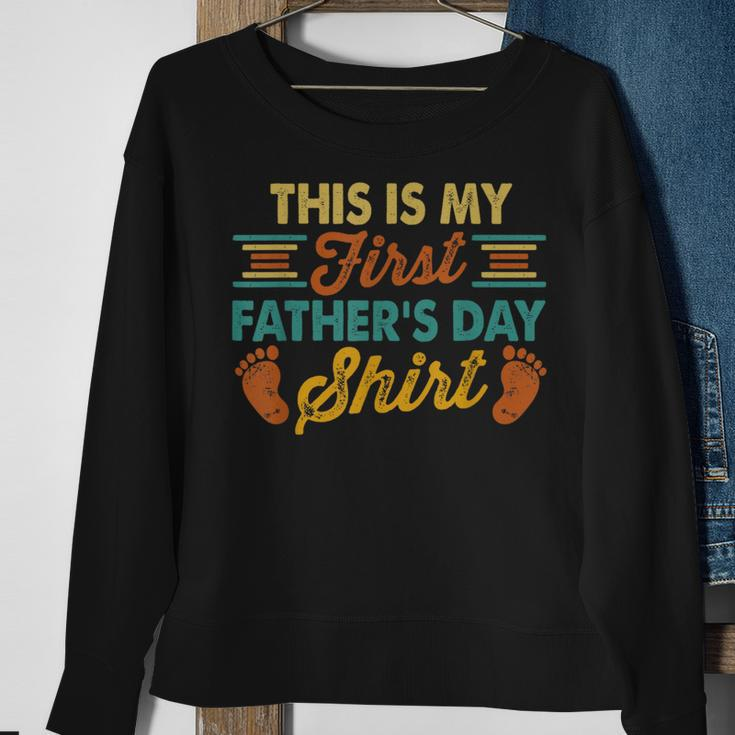 My First Fathers Day New Dad Sweatshirt Gifts for Old Women