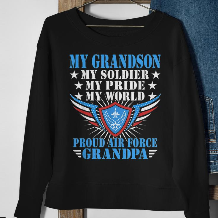 My Grandson Is A Soldier Airman Proud Air Force Grandpa Gift Gift For Mens Sweatshirt Gifts for Old Women