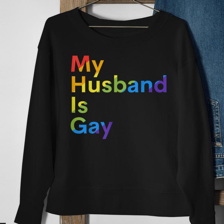 My Husband Is Gay Lgbtq Pride Sweatshirt Gifts for Old Women
