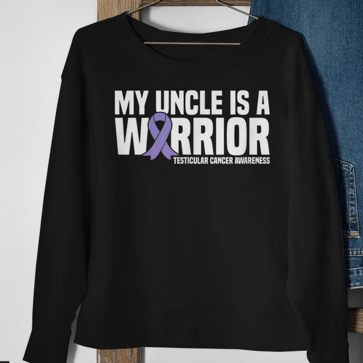 My Uncle Is A Warrior Testicular Cancer Awareness Sweatshirt Gifts for Old Women
