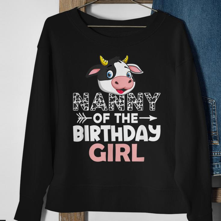 Nanny Of The Birthday Girl Cows Farm Cow Nanny Sweatshirt Gifts for Old Women