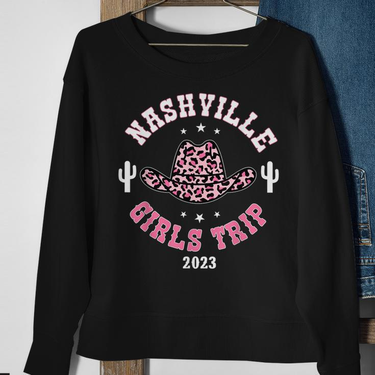 Nashville Girls Trip 2023 Western Country Southern Cowgirl Girls Trip Funny Designs Funny Gifts Sweatshirt Gifts for Old Women