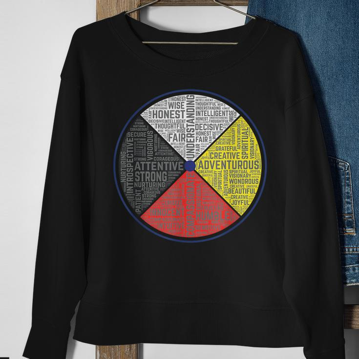 Native American Indian Words Of The Medicine Wheel Spiritual Sweatshirt Gifts for Old Women