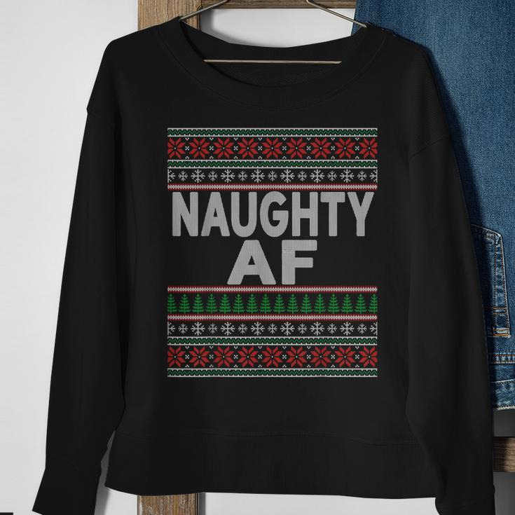 Naughty Af Ugly Christmas Sweater For Couples Sweatshirt Gifts for Old Women