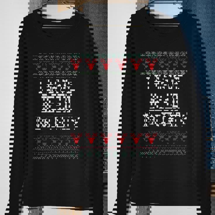 Naughty Holiday Ugly Christmas Sweater Sweatshirt Gifts for Old Women
