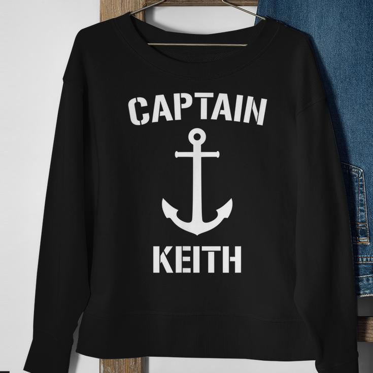 Nautical Captain Keith Personalized Boat Anchor Sweatshirt Gifts for Old Women