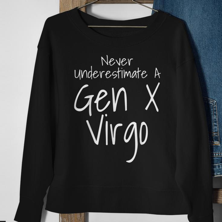 Never Underestimate A Gen X Virgo Zodiac Sign Funny Saying Sweatshirt Gifts for Old Women