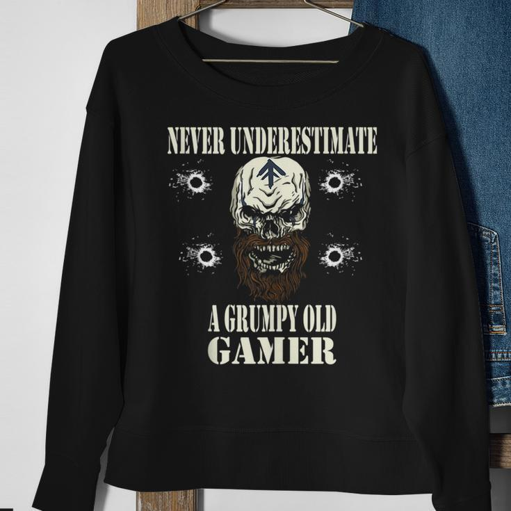 Never Underestimate A Grumpy Old Gamer For Gaming Dads Sweatshirt Gifts for Old Women