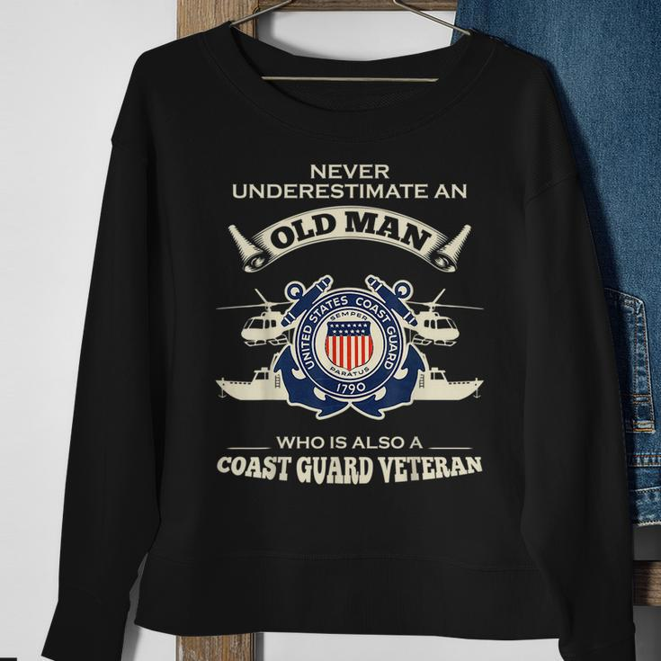 Never Underestimate Us Coast Guard VeteranVeteran Funny Gifts Sweatshirt Gifts for Old Women