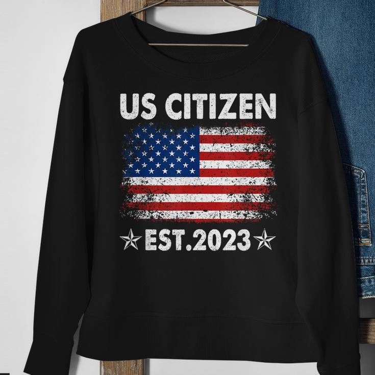 New Us Citizen Est 2023 American Immigrant Citizenship Sweatshirt Gifts for Old Women