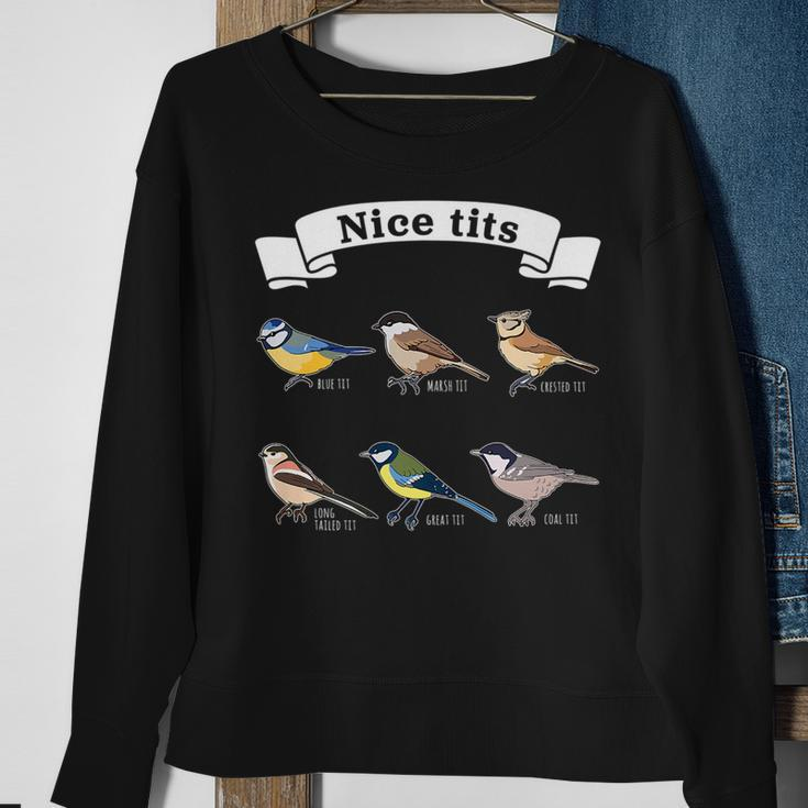 Nice Tits | Bird Watching Gift For Birder & Ornithology Fan Bird Watching Funny Gifts Sweatshirt Gifts for Old Women