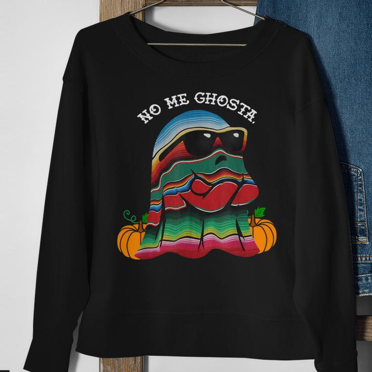 No Me Ghosta Mexican Halloween Ghost Sweatshirt Gifts for Old Women