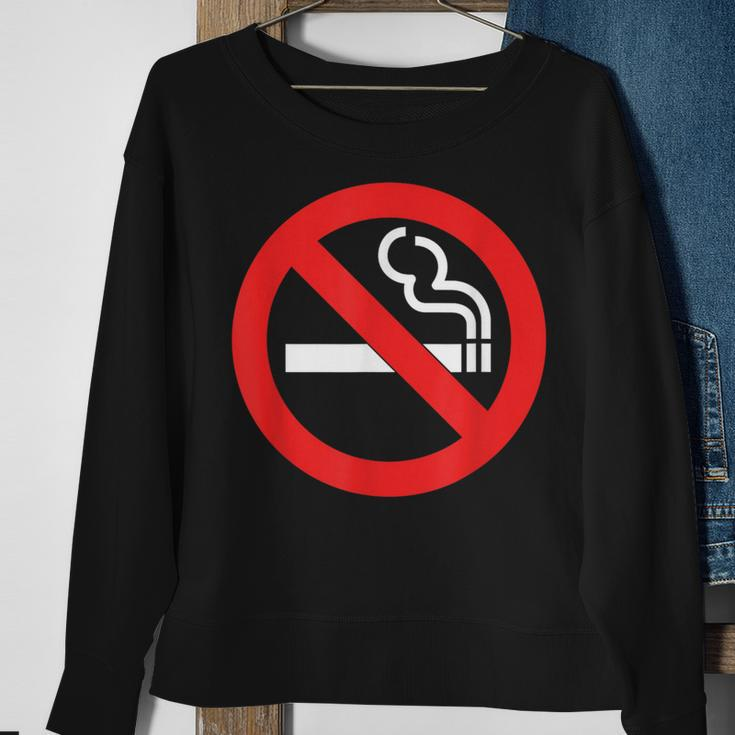 No Smoking Symbol Sweatshirt Gifts for Old Women