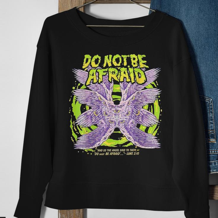 Do Not Be Afraid Realistic Angel Grunge Creepy Gothic Back Sweatshirt Gifts for Old Women