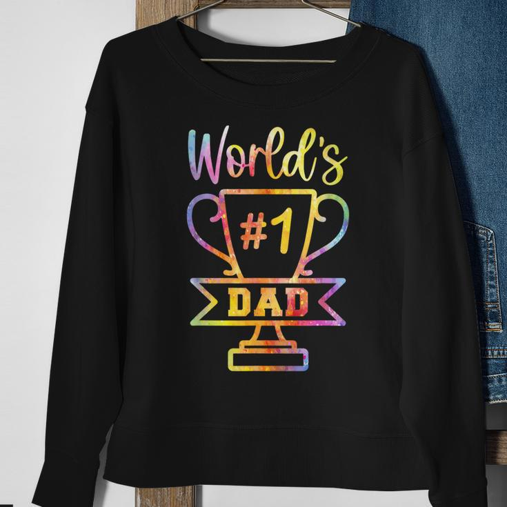 Number 1 Dad Fathers Day Funny Gifts For Dad Sweatshirt Gifts for Old Women