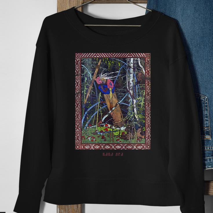 Occult Baba Yaga Russia Horror Gothic Grunge Satan Vintage Russia Sweatshirt Gifts for Old Women