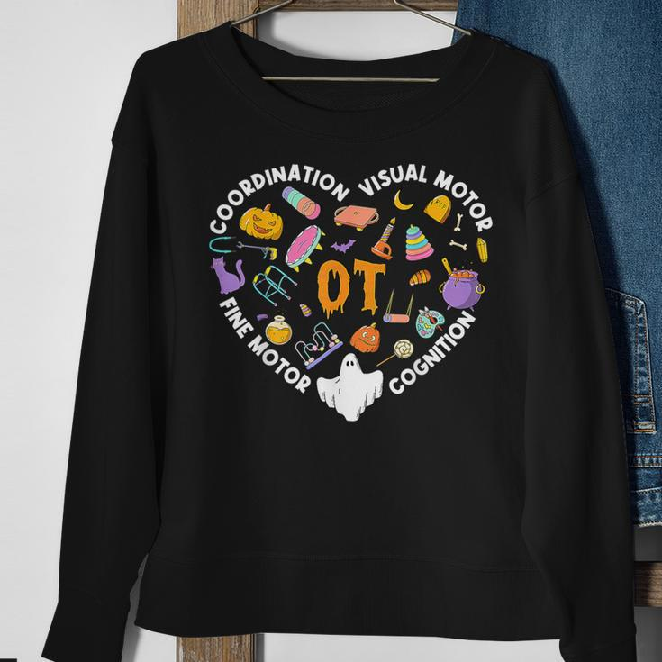 Occupational Therapy Coordination Halloween Heart Spooky Ot Sweatshirt Gifts for Old Women