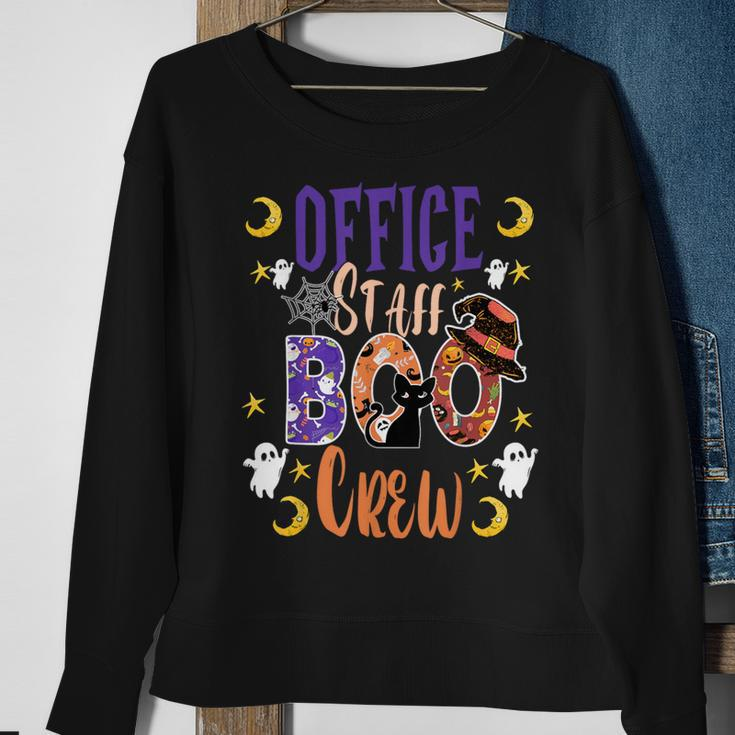 Office Staff Boo Crew Matching Fun Halloween Costume Sweatshirt Gifts for Old Women