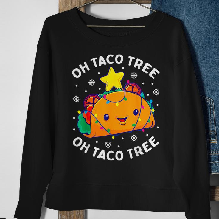 Oh Taco Tree Christmas Cute Xmas Mexican Food Lover Sweatshirt Gifts for Old Women