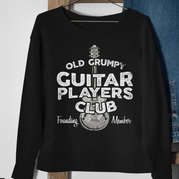 Old Grumpy Guitar Players Club Founding Member Guitar Funny Gifts Sweatshirt Gifts for Old Women