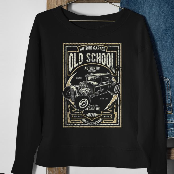 Old School Vintage Hot Rod Garage Men Classic Car Gift For Mens Sweatshirt Gifts for Old Women
