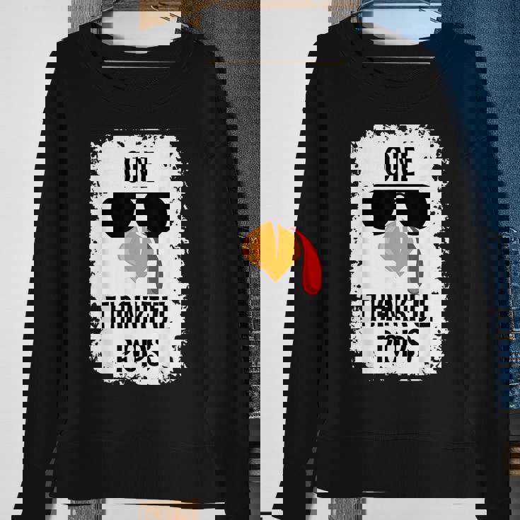 One Thankful Pops Thanksgiving Sweatshirt Gifts for Old Women