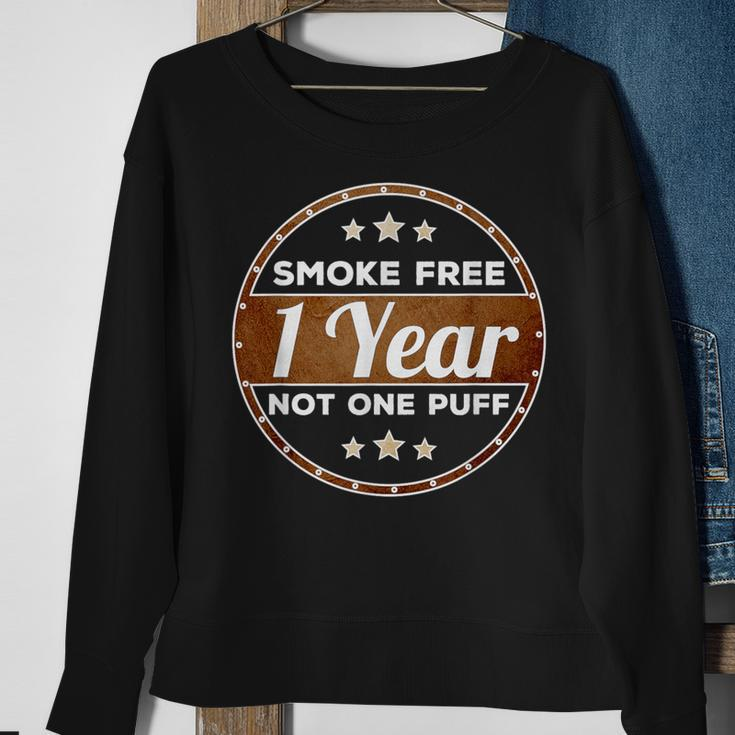 One Year Smoke Free Anniversary Quit Smoking Sweatshirt Gifts for Old Women