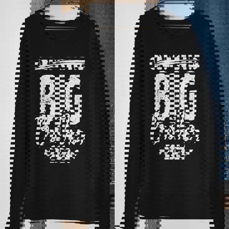 Only Child Crossed Out Big Brother 2024 Pregnancy Announce Sweatshirt Gifts for Old Women