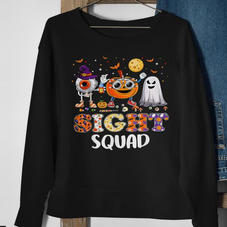 Optometrist Halloween Sight Squad Witch Pumpkin Optician Sweatshirt Gifts for Old Women