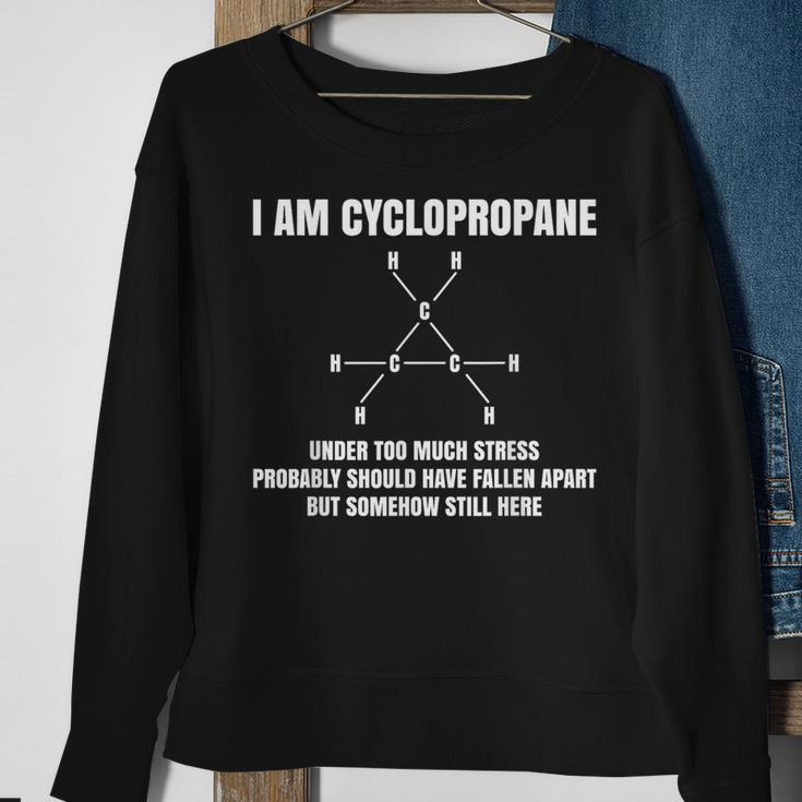 Organic Chemistry Nerd Cyclopropane Stress Joke Sweatshirt Gifts for Old Women