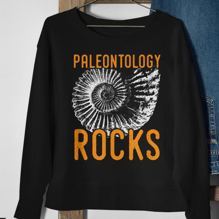 Palentology Rocks Fun Paleontologist Sweatshirt Gifts for Old Women