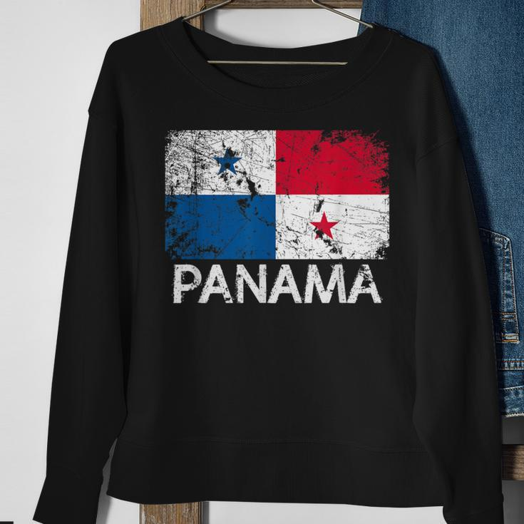 Panamanian Flag Vintage Made In Panama Sweatshirt Gifts for Old Women