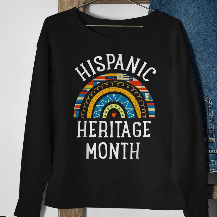 Hispanic Heritage Month National Latino Countries Flags Sweatshirt Gifts for Old Women