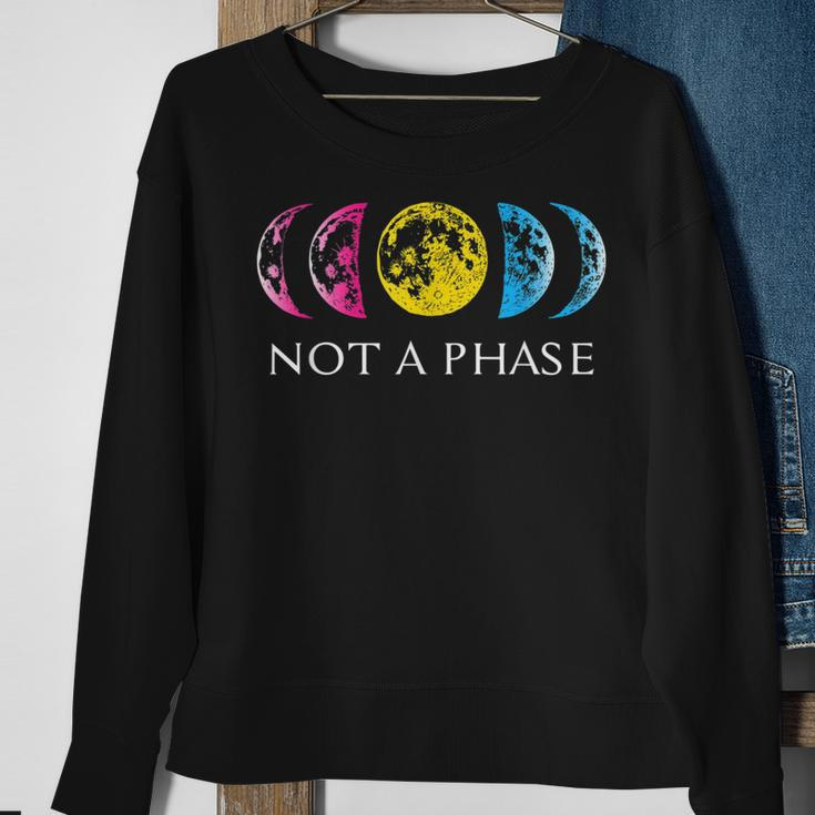 Pansexual Pride Not A Phase Moon Design For Pansexual Sweatshirt Gifts for Old Women