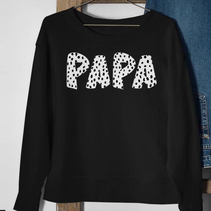 Papa Dalmatian Print Dad Father Grandpa Gift For Fathers Day Sweatshirt Gifts for Old Women