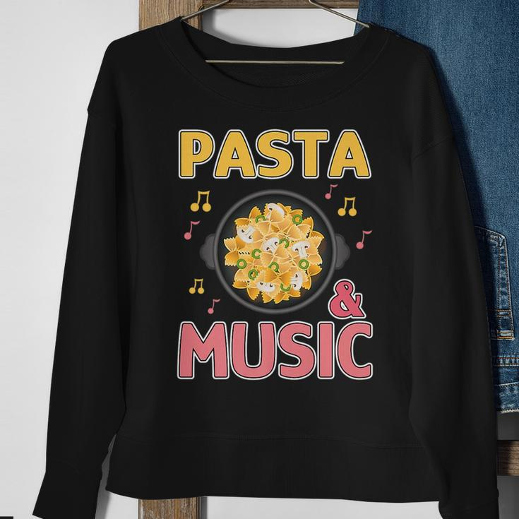Pasta And Music Notes Italian Food Chef Spaghetti Sweatshirt Gifts for Old Women