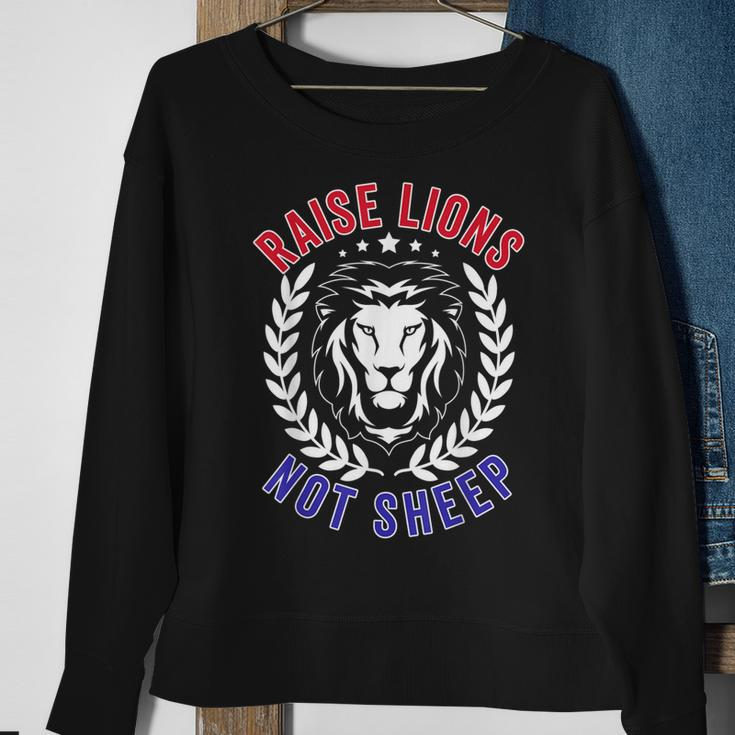 Patriot Party Raise Lions Not Sheep American Patriotic 2024 Sweatshirt Gifts for Old Women