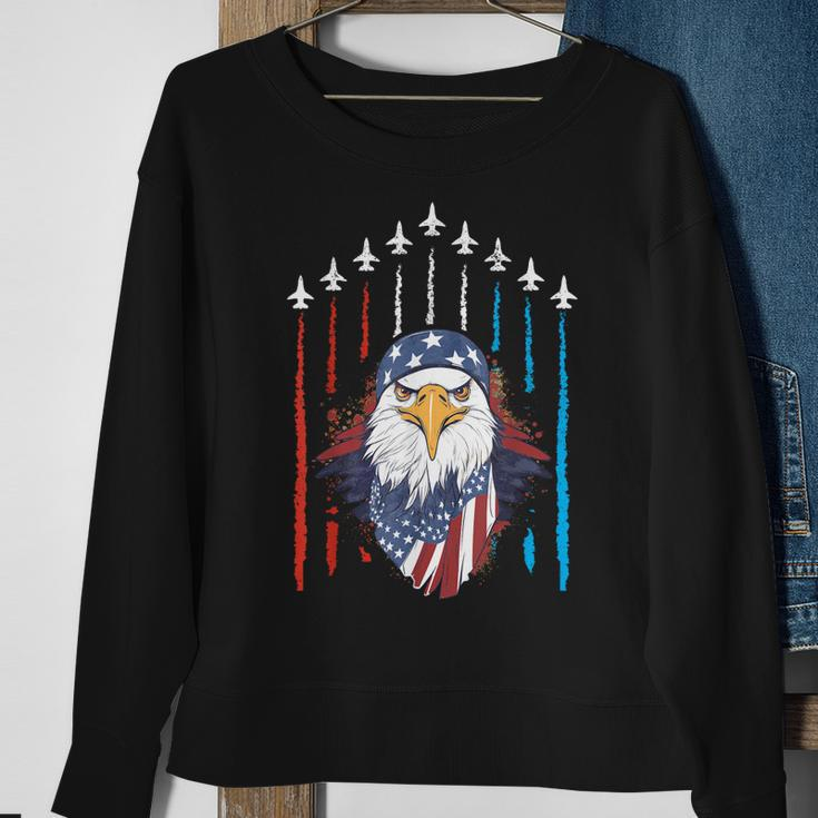 Patriotic Eagle July 4Th Of July Fourth July American Flag Sweatshirt Gifts for Old Women