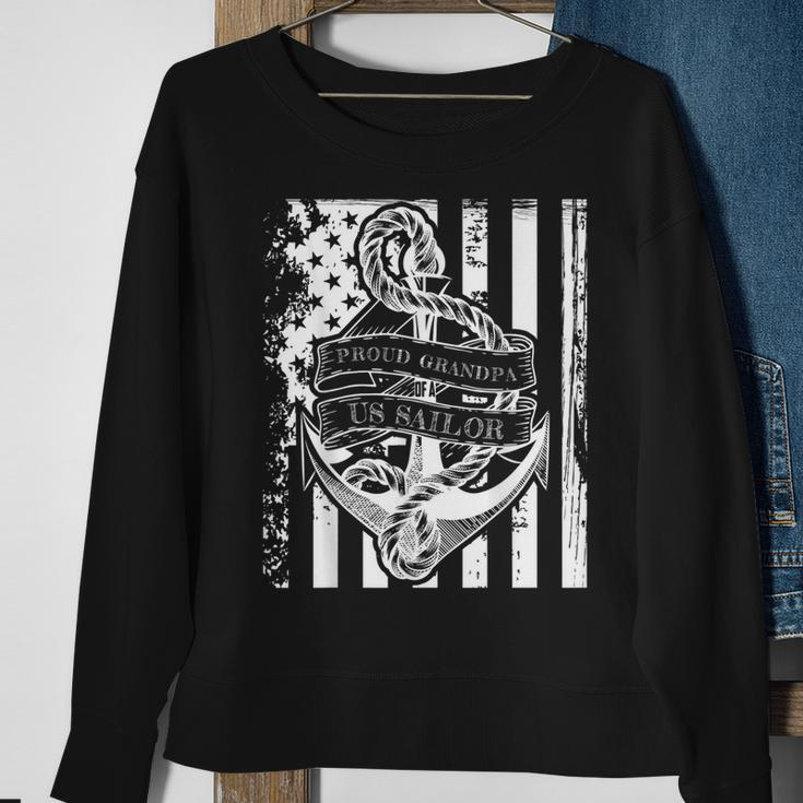 Patriotic Grandpa Of A Us Sailor Flag Sweatshirt Gifts for Old Women