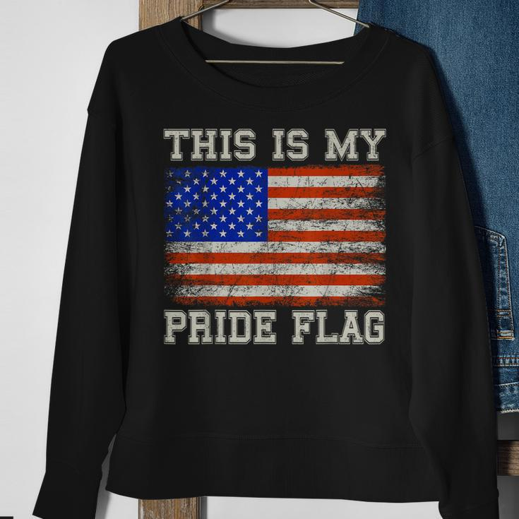 Patriotic This Is My Pride Flag Usa American 4Th Of July Sweatshirt Gifts for Old Women