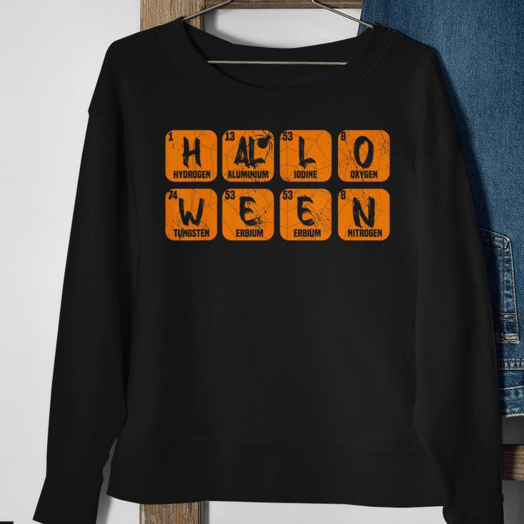 Periodic Table Science Elements Of Halloween Periodic Sweatshirt Gifts for Old Women