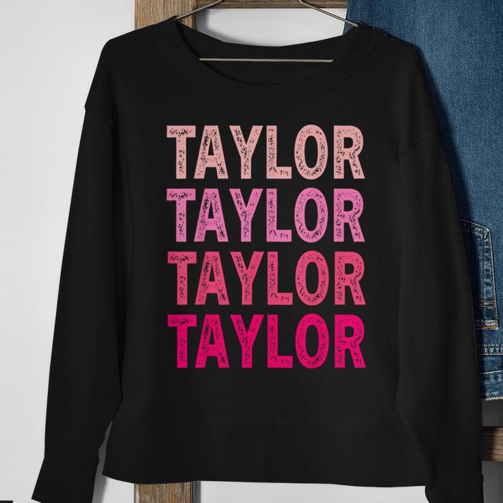Personalized Name Taylor I Love Taylor Sweatshirt Gifts for Old Women