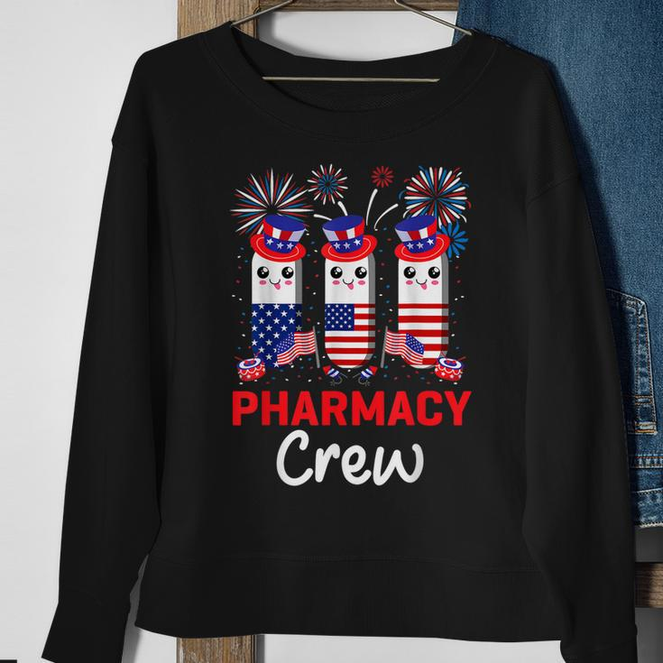 Pharmacy Crew 4Th Of July Cute Pills American Patriotic Sweatshirt Gifts for Old Women