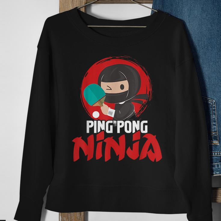 Ping Pong Ninja - Table Tennis Player Paddler Sports Lover Sweatshirt Gifts for Old Women