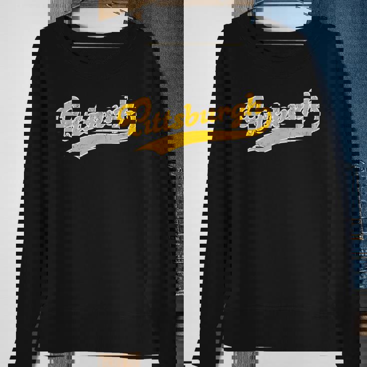 Pittsburgh | Vintage Look Pittsburgh Pride Sweatshirt Gifts for Old Women
