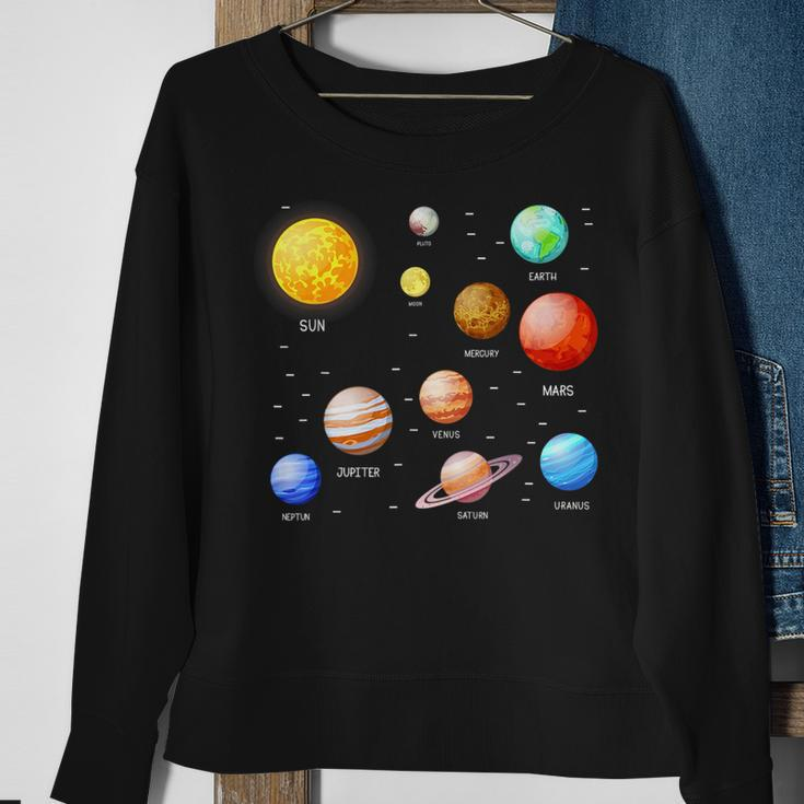 Planets Solar System Science Astronomy Space Lovers Astronomy Funny Gifts Sweatshirt Gifts for Old Women